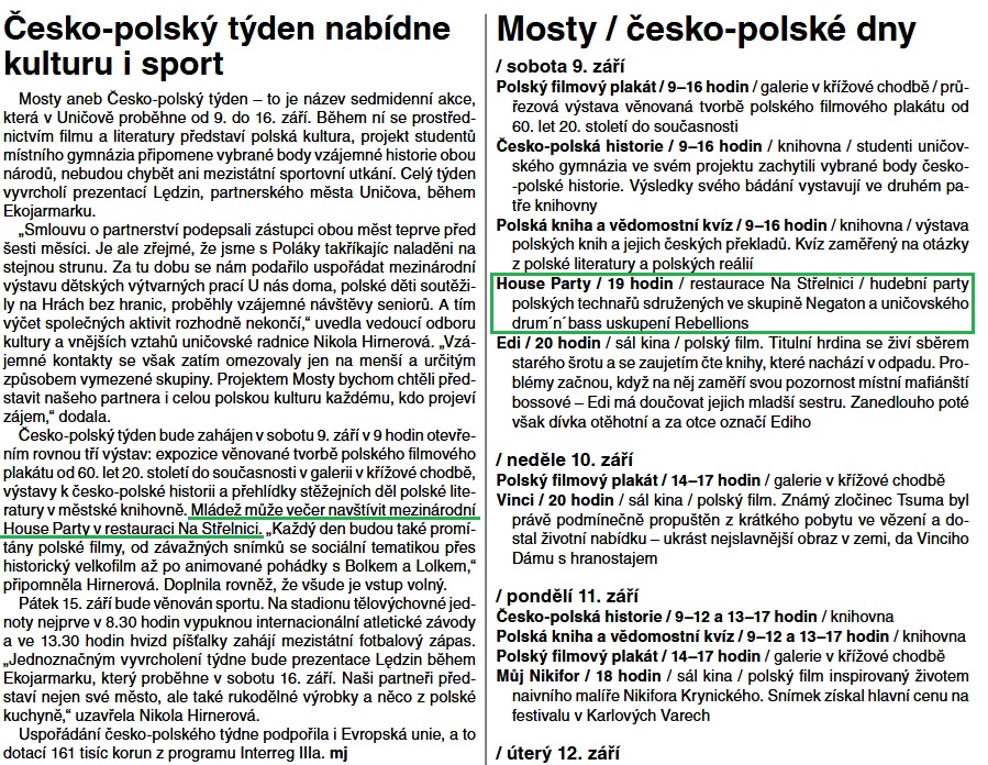 Uničovský zpravodaj - ročník XIII / 7. září 2006